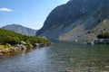 mountain lake in late summer in Slovakian Carpathian Tatra