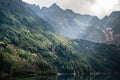 Mountain lake Morskie Oko in Tatra Mountains, Poland Royalty Free Stock Photo
