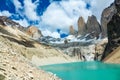 Mountain lake in national park Torres del Paine, landscape of Patagonia, Chile, South America Royalty Free Stock Photo