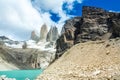 Mountain lake in national park Torres del Paine, landscape of Patagonia, Chile, South America Royalty Free Stock Photo