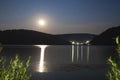 Horské jazero v noci Slovensko