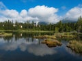 Mountain lake Nove Strbske pleso in National Park High Tatra, Slovakia, Europe