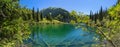 Mountain lake panorama Royalty Free Stock Photo