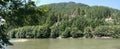 Mountain lake panorama in Washington State Royalty Free Stock Photo