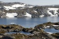 Mountain lake and permafrost