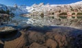 Mountain lake, picturesque reflection