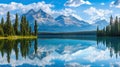 Mountain lake reflection landscape. Serenity nature scene. Royalty Free Stock Photo
