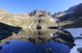 Mountain lake with reflection, Tatras. Zabie plesa Royalty Free Stock Photo