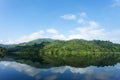 Mountain and Lake with reflex in the water scenery beautiful vie Royalty Free Stock Photo