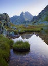 Mountain lake in Retezat National Park Royalty Free Stock Photo