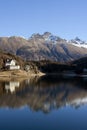 Mountain and lake in Saint Moriz