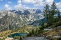 Mountain lake seen from a peak