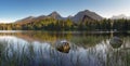 Mountain Lake in Slovakia - Strbske Pleso Royalty Free Stock Photo