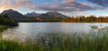 Mountain Lake in Slovakia Tatra - Strbske Pleso Royalty Free Stock Photo