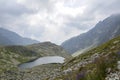 Mountain lake Small Hincovo pleso, in Mengusovska valley,at the High Tatras, Slovakia Royalty Free Stock Photo