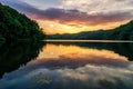 Mountain Lake sunset, Appalachian Mountains Royalty Free Stock Photo