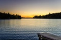 Mountain Lake at Sunset Royalty Free Stock Photo
