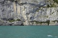 Mountain and a lake in the Swiss Alps