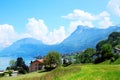 Mountain lake, Switzerland Royalty Free Stock Photo