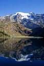 Mountain Lake Truebsee near glacier Titlis