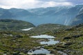 Mountain lake in tundra summer landscape, Norway Royalty Free Stock Photo