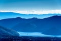 Mountain Lake below Clear Sky in Japan Royalty Free Stock Photo