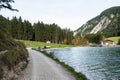 The mountain lake Vilsalpsee in Austria Royalty Free Stock Photo