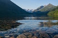 Mountain lakes filled with clean water