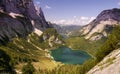 Mountain lakes with impressive limestone walls