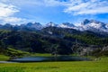 Mountain lakes Lagos de Covadonga, Picos de Europa mountains, Asturias, North of Spain Royalty Free Stock Photo