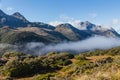 Mountain land clouds , Key Summit Trail, Routeburn Track, New Zealand Royalty Free Stock Photo