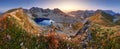 Mountain landcape panorama at summer with lake in Tatras, Poland Royalty Free Stock Photo