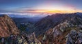 Mountain landcape panorama at summer in Poland Tatras near Zakopane from peak Swinica