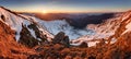 Mountain landcape at spring - winter in Slovakia, Low Tatras pan