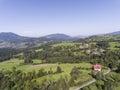 Mountain landcsape at summer time in south of Poland. View from