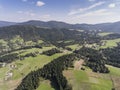 Mountain landcsape at summer time in south of Poland. View from