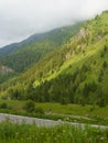 Mountain landscape along the road to Passo Giau, Dolomites, Veneto, Italy Royalty Free Stock Photo