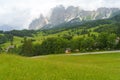 Mountain landscape along the road to Passo Tre Croci, Dolomites, Veneto, Italy Royalty Free Stock Photo