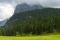 Mountain landscape along the road to Passo Tre Croci, Dolomites, Veneto, Italy Royalty Free Stock Photo