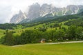 Mountain landscape along the road to Passo Tre Croci, Dolomites, Veneto, Italy Royalty Free Stock Photo