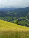 Mountain landscape along the road to Passo Tre Croci, Dolomites, Veneto, Italy Royalty Free Stock Photo