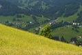 Mountain landscape along the road to Passo Tre Croci, Dolomites, Veneto, Italy Royalty Free Stock Photo