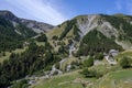Mountain landscape in the Alpes-Maritimes department in the Mercantour massif in summer