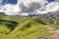 Mountain landscape around Kazbegi