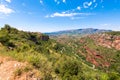 Mountain landscape around Siurana de Prades, Tarragona, Catalunya, Spain. Copy space for text.