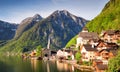 Mountain landscape in Austria Alp with lake, Hallstatt Royalty Free Stock Photo