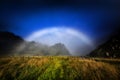 Mountain landscape in autumn by night - Fundatura Ponorului