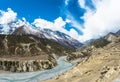 Mountain landscape with Bagmati river, Nepal.