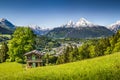 Mountain landscape in the Bavarian Alps, Nationalpark Berchtesgadener Land, Germany Royalty Free Stock Photo