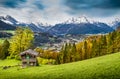 Mountain landscape in the Bavarian Alps, Nationalpark Berchtesgadener Land, Germany Royalty Free Stock Photo